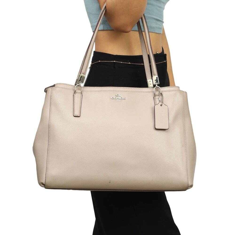 Coach Christie Carryall Tan Purse Satchel Crossbody Handbag